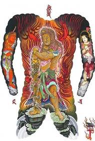 Materiale del tatuaggio tradizionale giapponese armatura completa