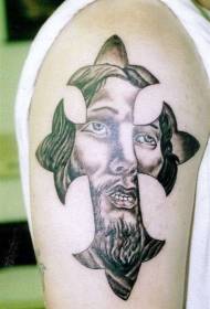 Braccio Gesù ritratto croce modello tatuaggio