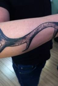 typisk sort-grå gevir armled tatoveringsmønster