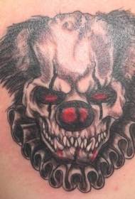 зловещее лицо татуировки клоуна