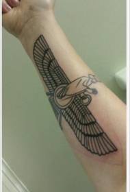 black Egyptian god Arm tattoo pattern