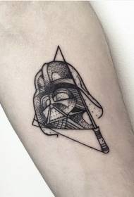 Arm Black Sting Geometriese styl Darth Vader-masker Tattoo-patroon