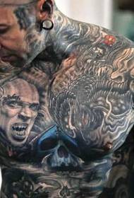 mannen vol met verschillende tattoo-foto's 110856-10 prachtig grootschalig tattoo-meesterwerk