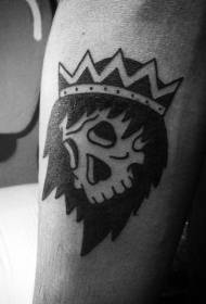 ruku jednostavan uzorak tetovaže krune crne lubanje
