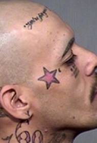 Fin ansikts tatuering för män