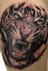 male big arm angry Tiger avatar tattoo pattern