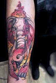 Aarm Faarf Fantasie Elefantkop Tattoo Muster