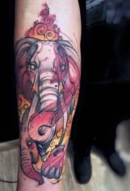 modèle de tatouage tête fantaisie tête d'éléphant