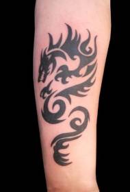 tribal černý drak totem tetování vzor