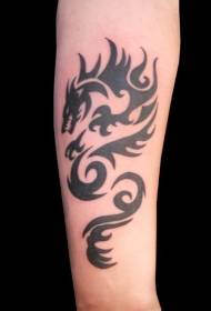 corak tatu totem hitam naga