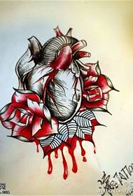 color heart rose tattoo manuscript picture