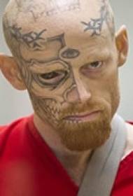tattoo ealaín fionnuar aghaidh iomlán fionnuar