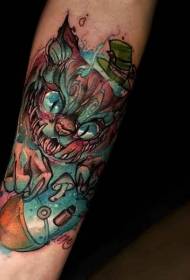 küçük kol renk kötü kedi kişilik dövme deseni