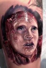 Modello di tatuaggio mostro colorato variazione spaventoso