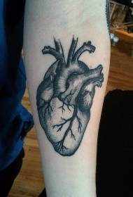 modello di tatuaggio del cuore con molti modelli di tatuaggio del cuore dai toni neri
