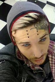 Patrón de tatuaje de globo ocular azul claro dos homes