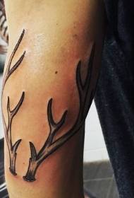 velkolepé černé parohy paže tetování vzor