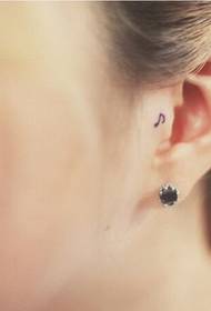 30 meisjes achter het oor mooi klein vers tattoo-patroon