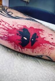 akvarel stil død tjener Ansigt tatovering mønster