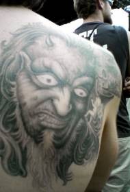 ŝultro japana diabla vizaĝo tatuaje mastro