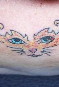kleurde kattenmasker tattoo patroan