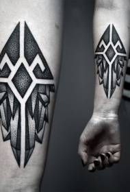 Геометријски узорак за тетоважу црног крава