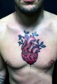 stvarni i krvavi uzorak za tetovažu srca