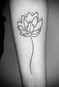 eskiz uslubi qora chiziq prick lotus qo'l zarb naqsh