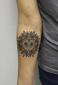 rokas krāsas pūces vaniļas ziedu tetovējuma raksts