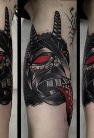 Útlit Mysterious Demon Mask Tattoo Pattern
