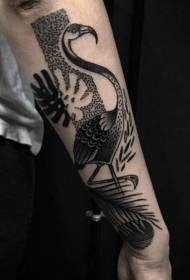 bra ansyen lekòl nwa pike flamingo modèl tatoo 109804 - bra nwa liy wonn ak modèl tatoo ti gason peyizaj