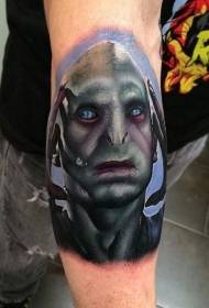 Arm Horror Monster Realistic Portrait Tattoo Pattern