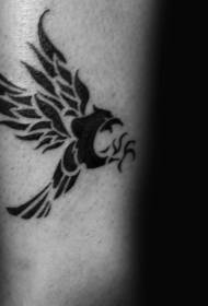 black tribal mural eagle totem tattoo pattern
