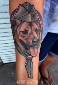 braso ng bagong kulay ng militar na dog tattoo ng pattern ng aso