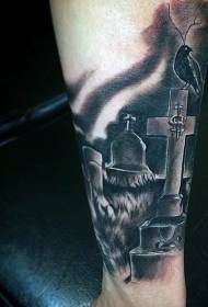 Creepy yakasviba yemakuva ine crow tattoo maitiro