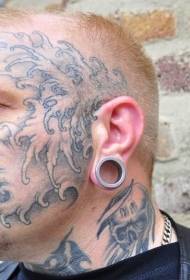 Īpašs vīriešu sejas tetovējums ar aerosolu