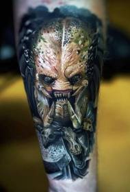 pola tato predator jahat warna Lengan kecil