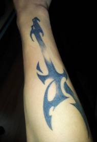 Arm tribe black guitar tattoo pattern