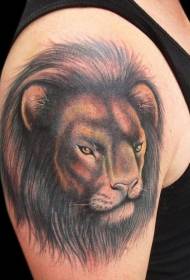grande modello bellissimo tatuaggio testa di leone