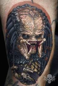Variatie Horror Monster portret tattoo patroon