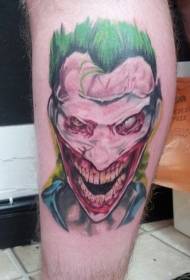 ithole elidala le-creepy clown ubuso be-tattoo