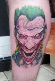 plab hlaub laus lub tsev kawm ntawv creepy clown ntsej muag tattoo qauv