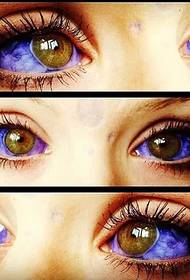 Fashion Purple Eyeball Tattoo