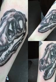 Hannun farar fata Dinosaur kwanyar kwanyar fata