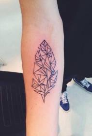 motivo tatuaggio braccio linea nera geometria