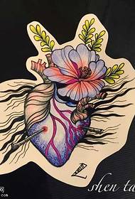 rukopis srdce tetovanie vzor