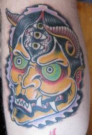 Japanski uzorak tetovaža demona s mnogim očima