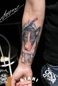 Maza rokas krāsa Liela suņa tetovējums