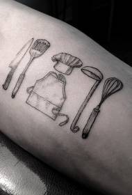 Kevneşop Tattoo ya Kevneşopên Kitchenehînşahê ya Arm Armanê hêsan