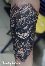 liten arm onda tecknade monster tatuering mönster